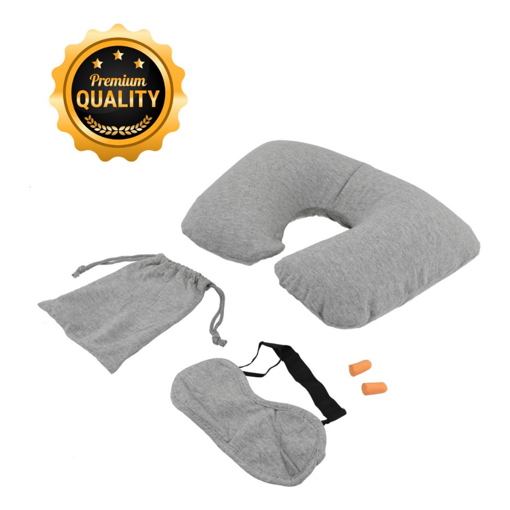 Kit Viagem Mundi: Almofada, Tapa Olho E Protetor Auricular