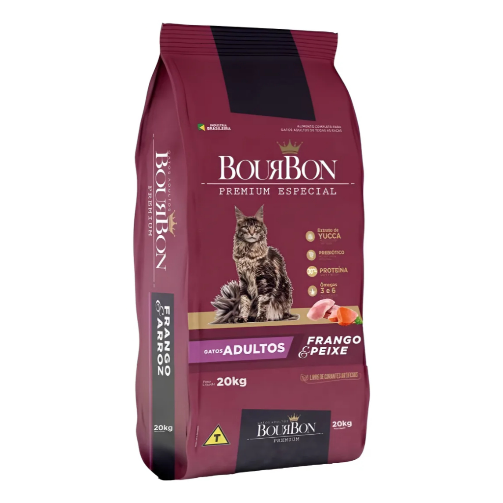 Ração Bourbon Gatos Premium Especial Frango E Peixe 20kg