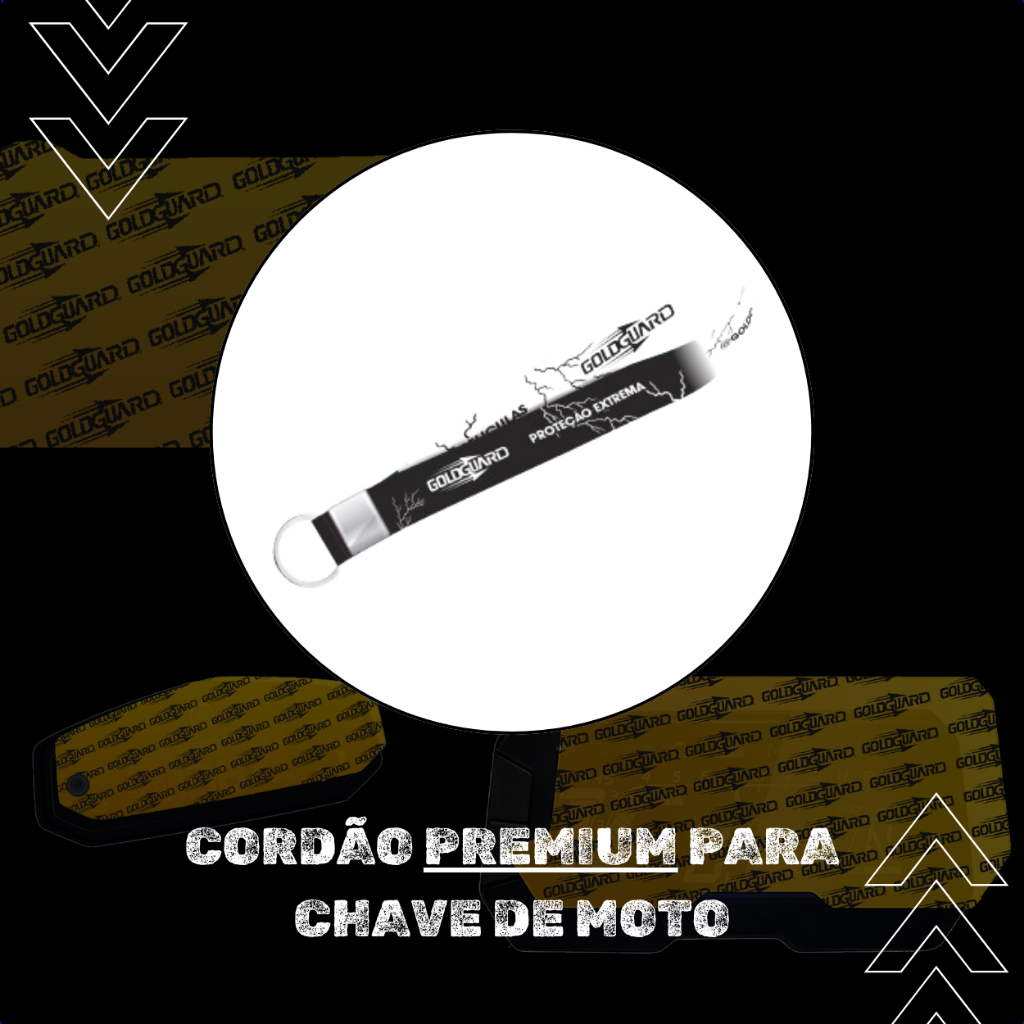 Cordão Premium de Chave de Moto Goldguard Acessórios Moto