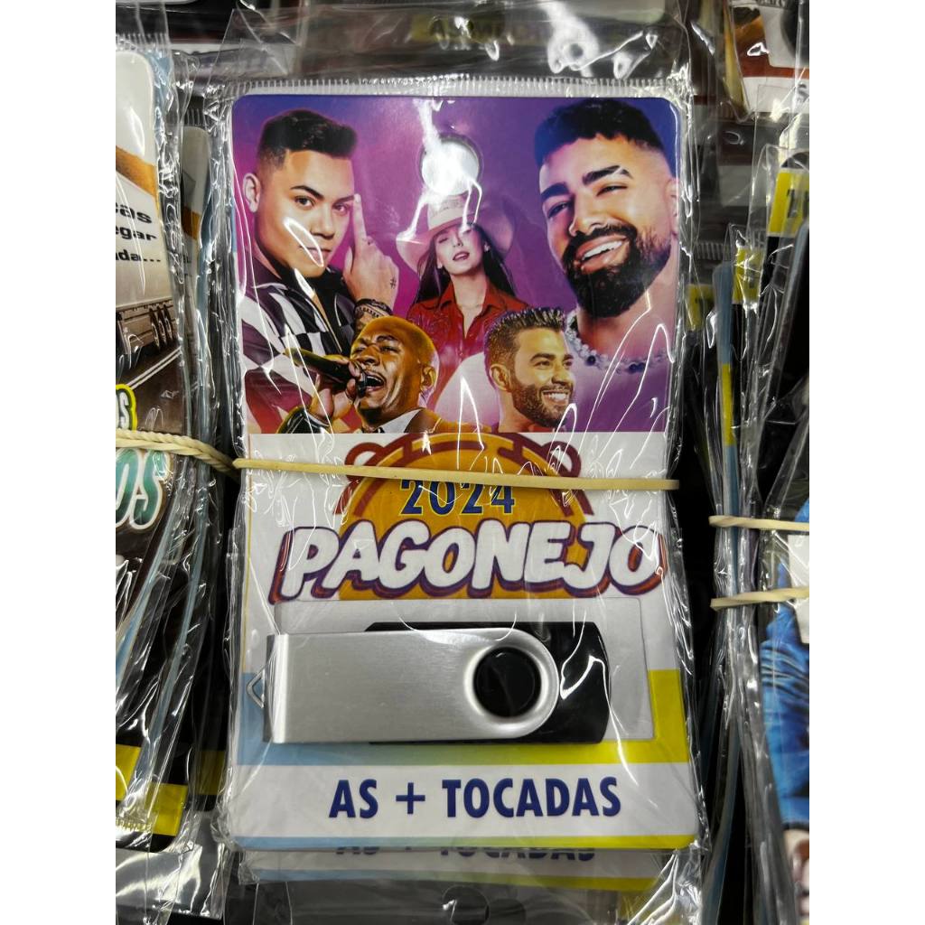 Pendrive Pop Internacional Hits do Momento Pen Drive USB 2.0 Metálico com Chaveiro Resistente à Águ