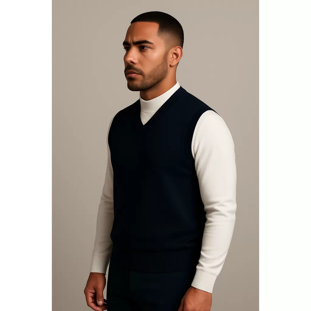 Colete de Tricô Masculino Inverno Social Casual Lã Quentinha P M G GG Cores Variadas Estilo Moderno