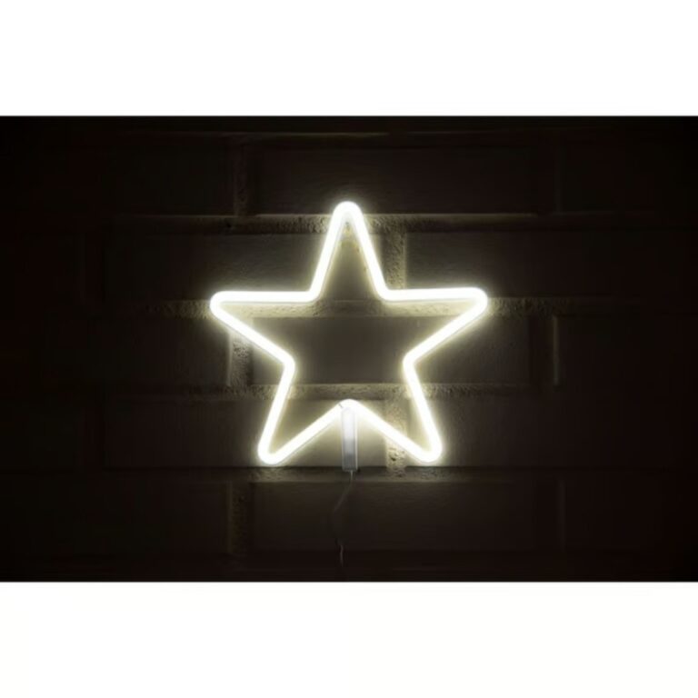 led neon estrela – BLANCO 27,5X26,8CM com fo