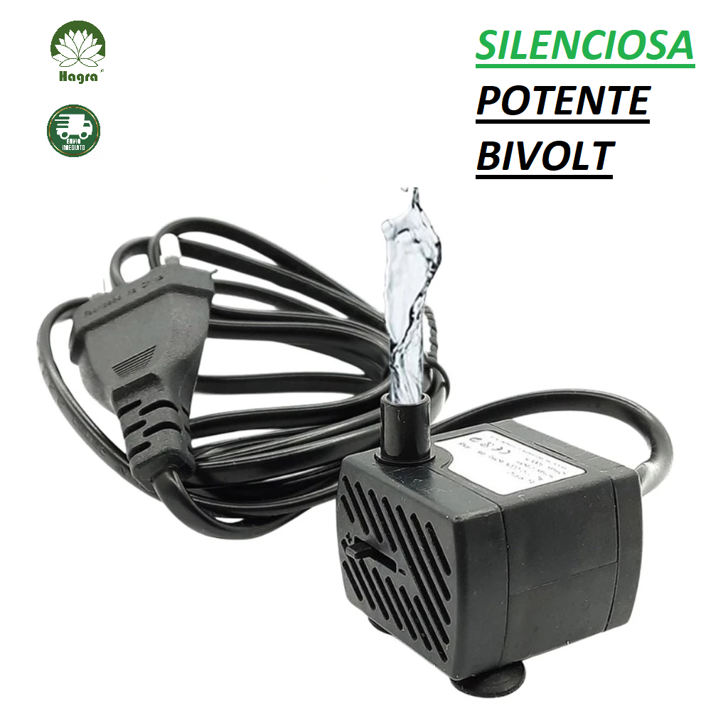 Bomba de Aquário Bivolt 4w Submersa para Bebedouro Pet Aquário Fonte Cascata – OFERTA