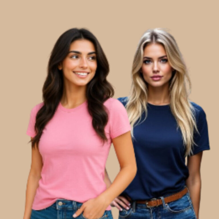 Kit Com 2 Blusa Básica Feminina Lisa 100% Algodã