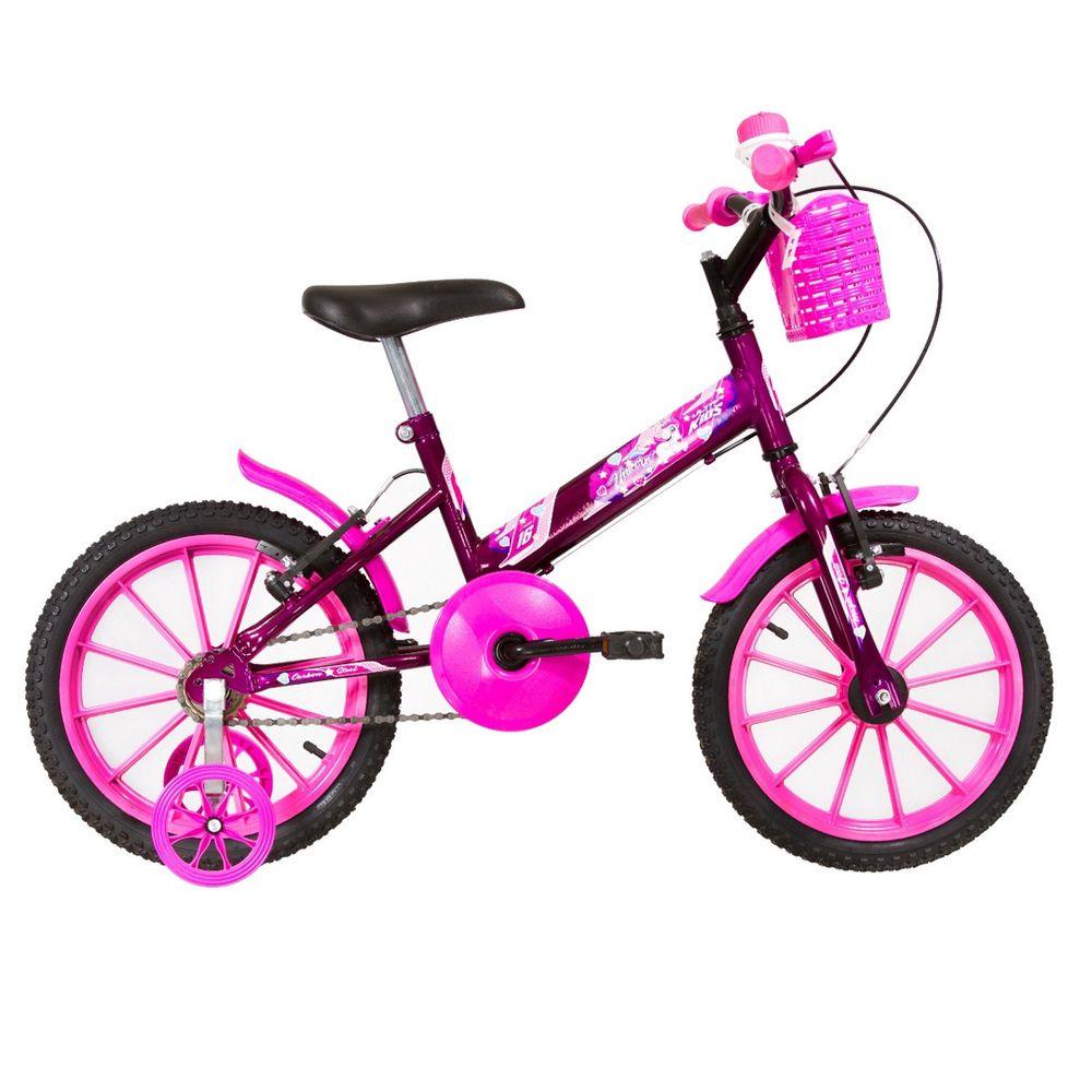 Bicicleta Bicicletinha Infantil Ultra Kids T Aro 16 Lilás E Rosa – Ultrabike