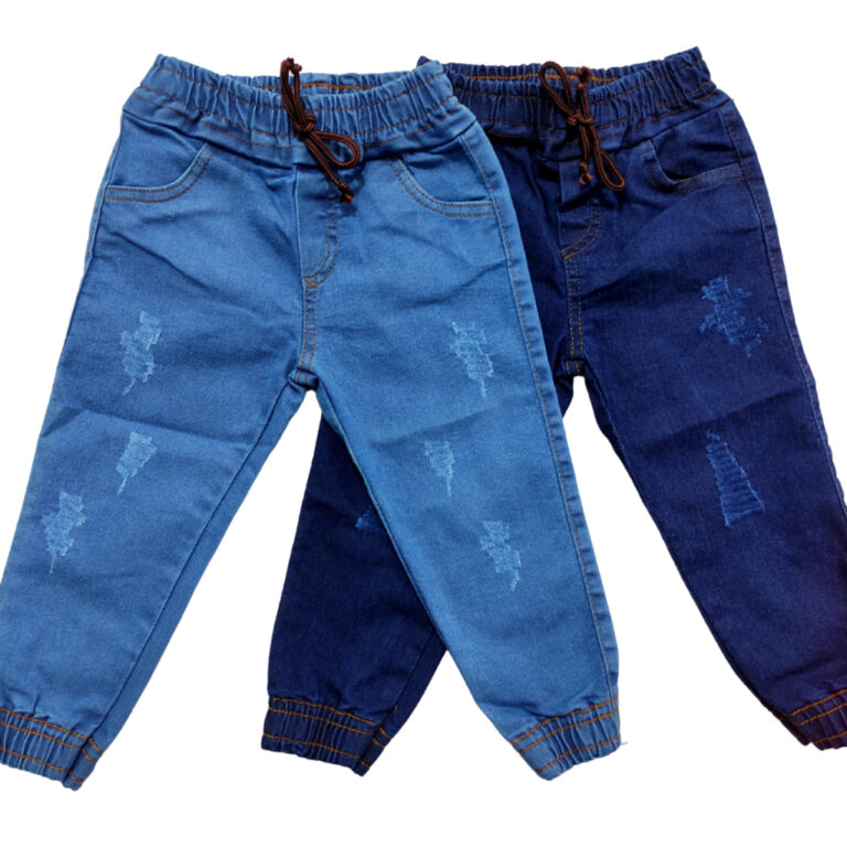 Calça Jeans Infantil Menino JOGGER 1 a 3 Anos, Qu