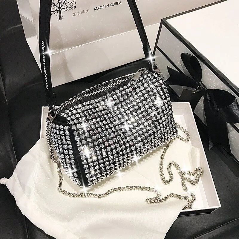 bolsa de mão Bolsa de ombro Pequena/Nova De Diamantes Incrustados MARISA