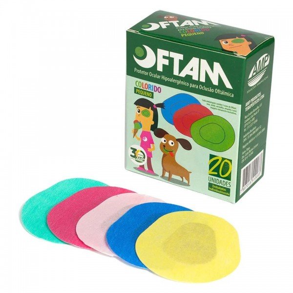 Oftam Protetor Ocular Pequeno Colorido cx C/20 Uni