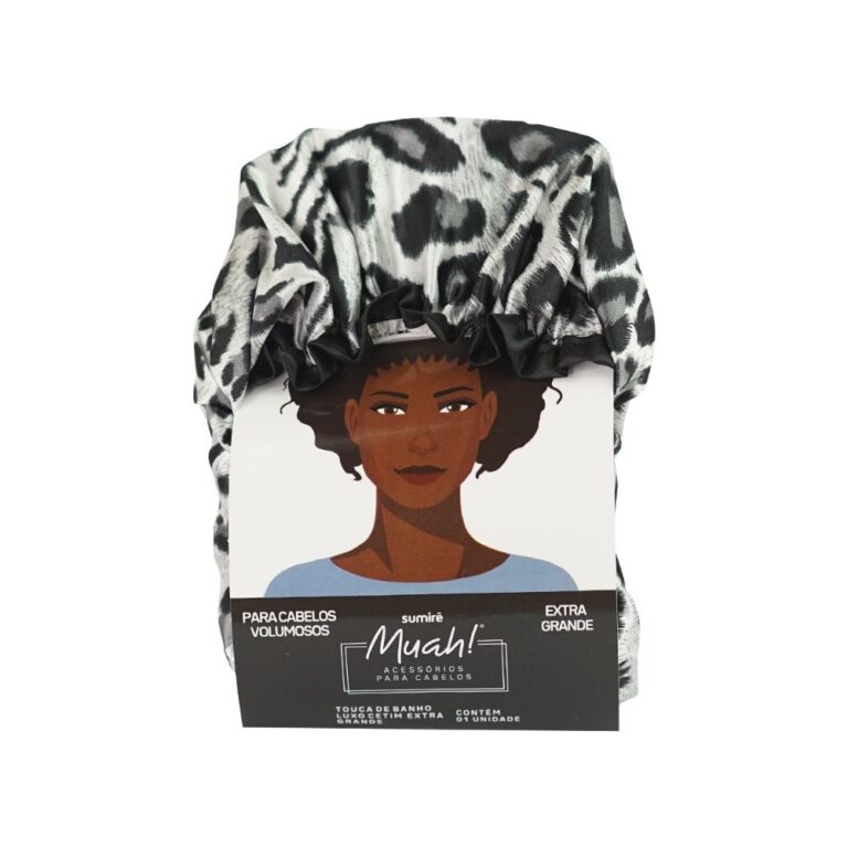 Touca Banho Muah Luxo Cetim Extra Grande
