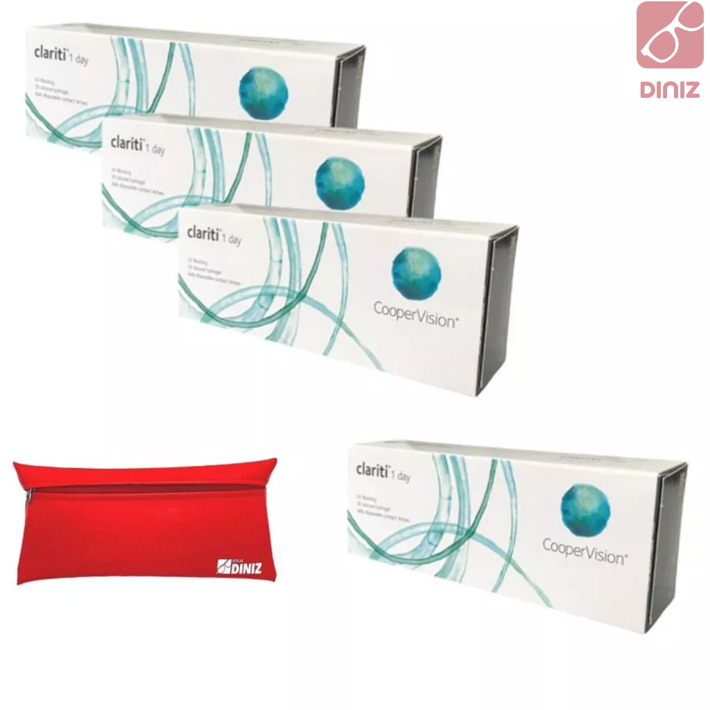 Lente De Contato Clariti 1 Day Uso Diário Combo 3 + 1 Grátis-Miopia-Hipermetropia-DescarteDiário