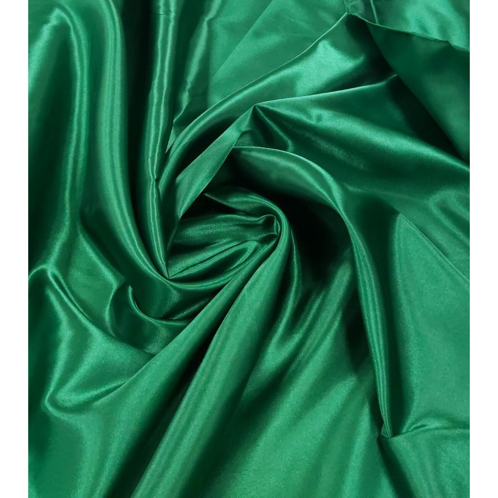 Tecido Cetim Charmeusse Liso Verde Bandeira