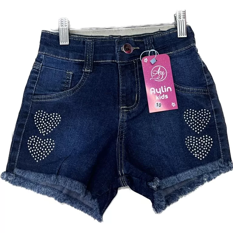 Short jeans  juvenil infantil feminino, material b