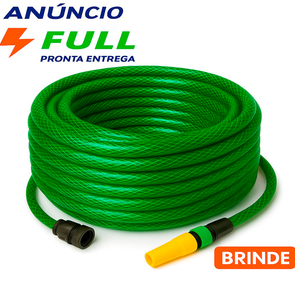 Mangueira Jardim Reforçada Trançada Completa 05/10/15/20/25/30/35/50 Metros