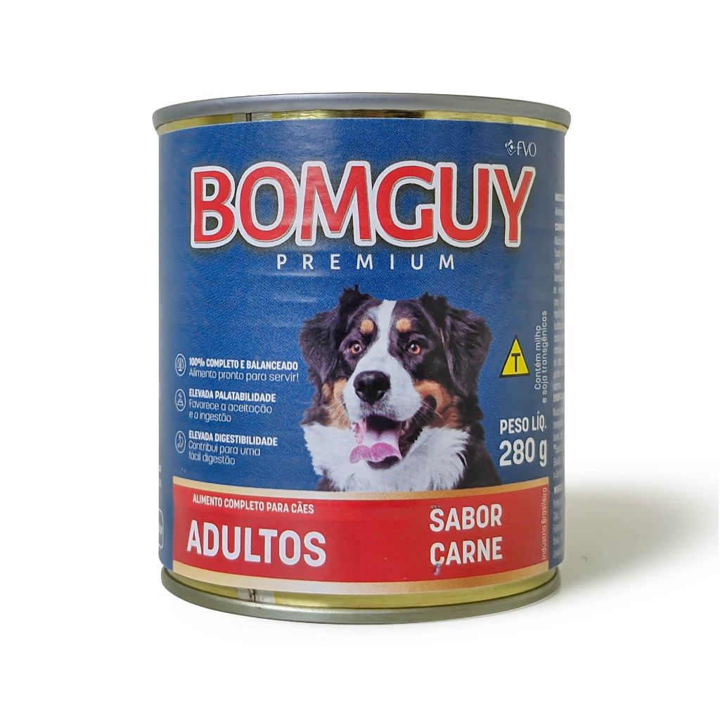 Bomguy Premium Patê Sabor Carne Ração Úmida para Cães Adultos 280g FVO