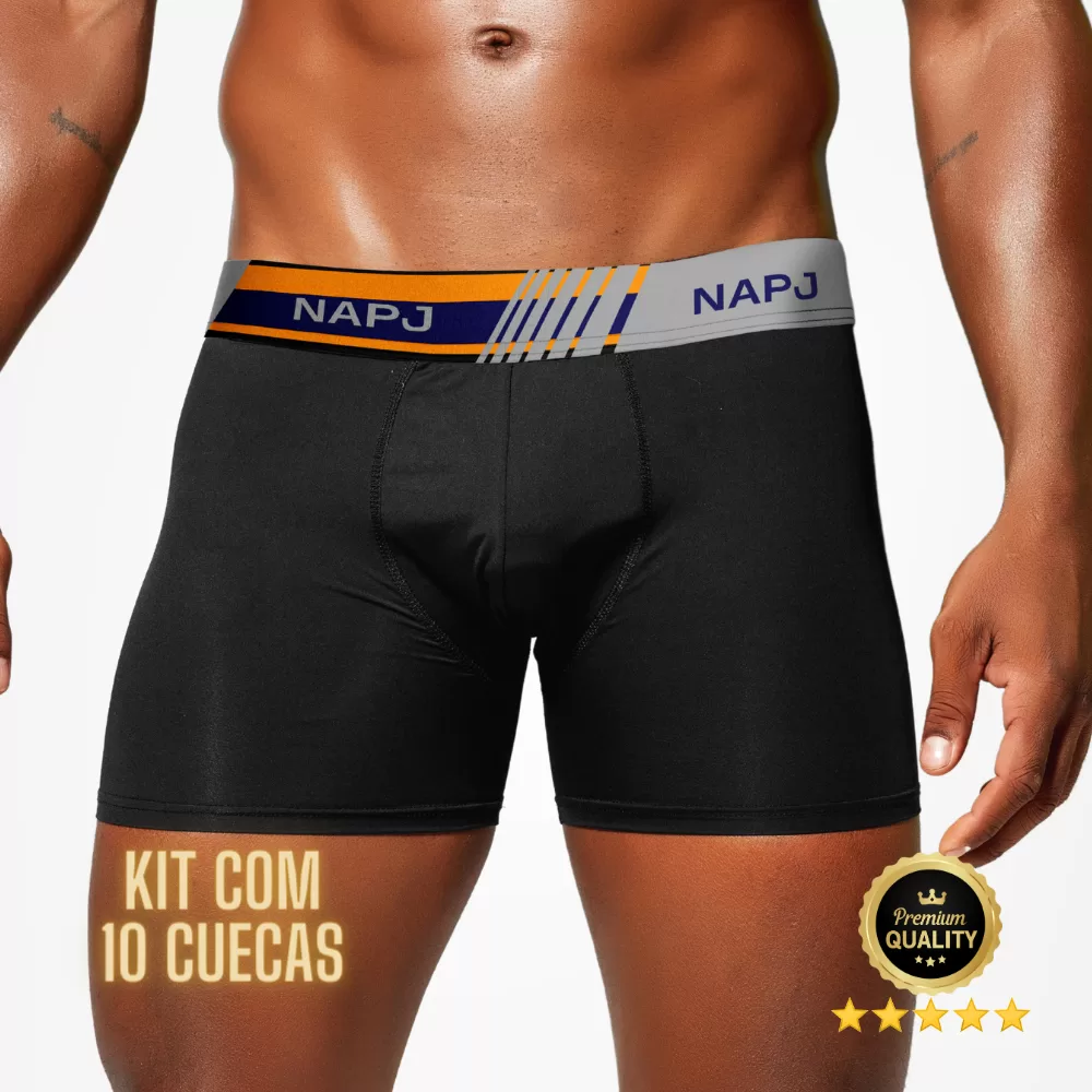 Kit 8 cuecas boxer masculino Microfibra Confortável Lisas NAPJ