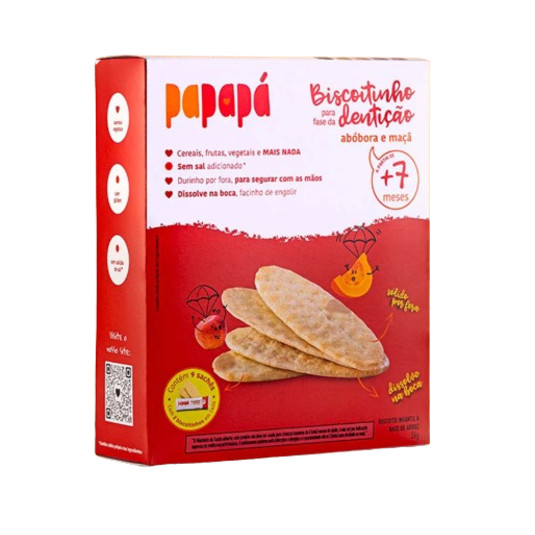 Biscoito Papapá Dentição Maçã e Abóbora 36g
