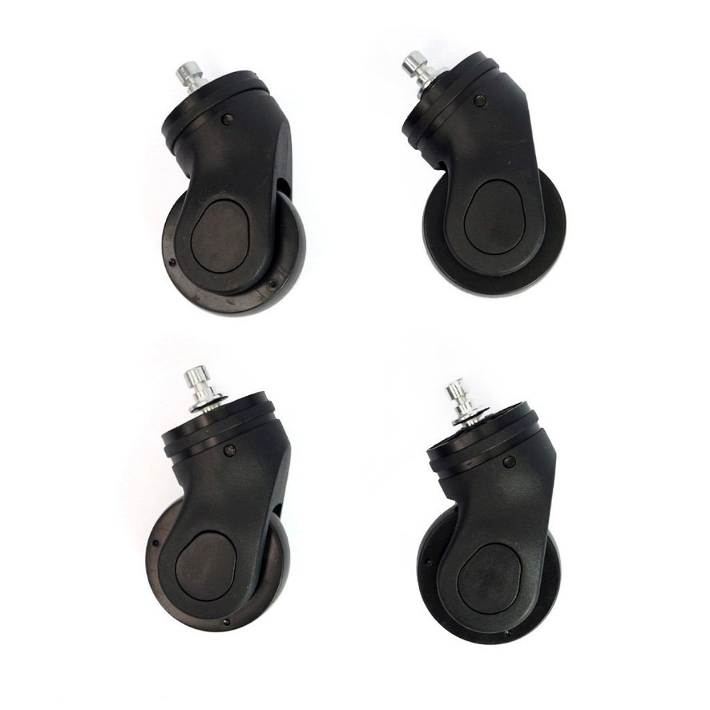 Acessórios de mala Rodas Rodas universais pretas Rotação de 360 graus