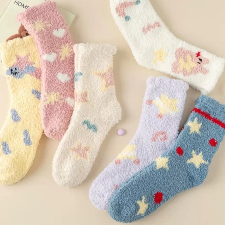 Kit ate 12 Pares Meias De Lã Felpuda Grossa Para 