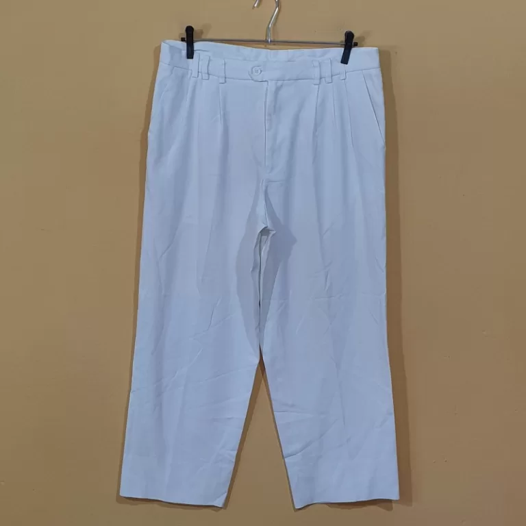 CALÇA SOCIAL MASCULINA BRANCA PROFISSIONAIS DA SA