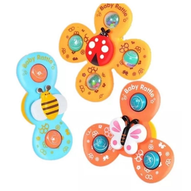 Spinner Brinquedo Giratório De Ventosa Para Banho De Bebê De Animais e Crianças Brinquedos