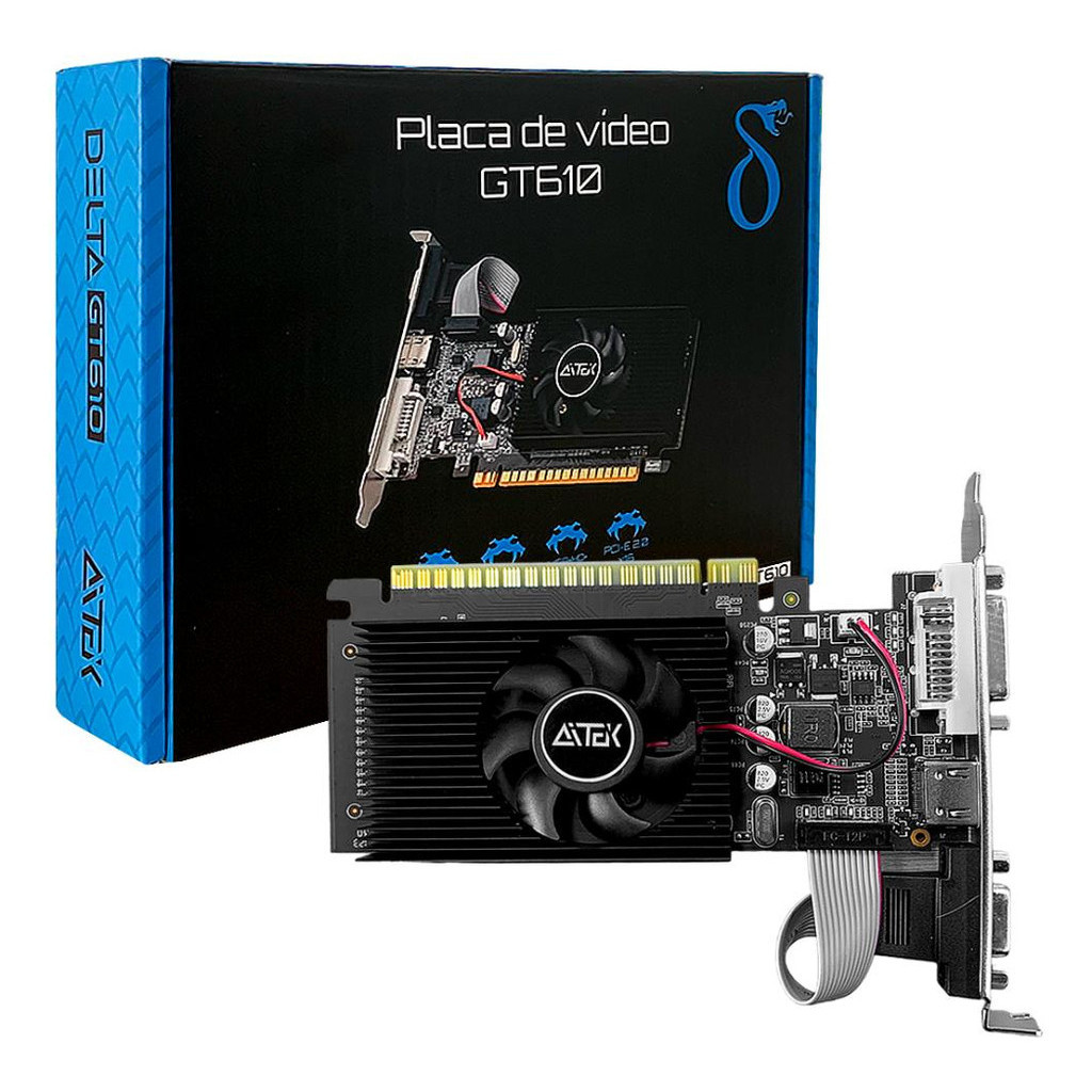 Placa De Vídeo Gt610 Ddr3 2gb Vga Hdmi Nvidia Pcie X16 2.0