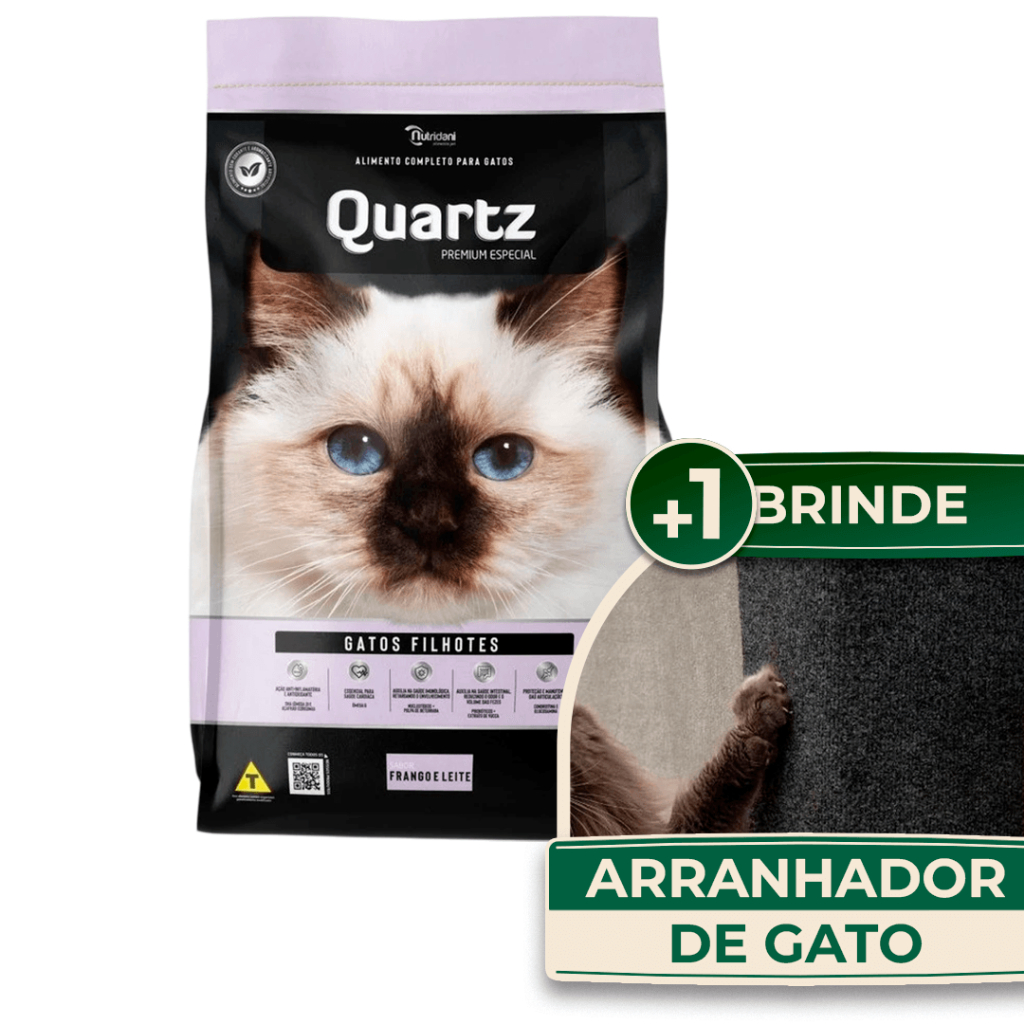 Ração Quartz Gatos Filhotes Frango e Leite 15Kg