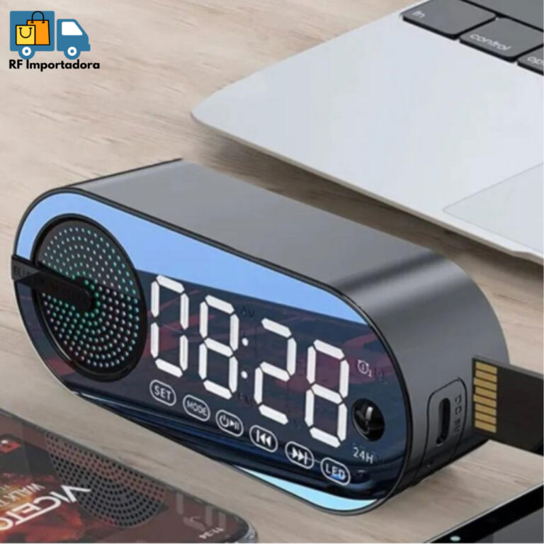 Rádio Retro Com Relógio Despertador Exibição D
