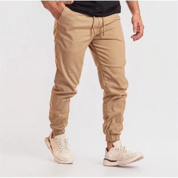 Calças Jogger Masculina com punho calça sarja ma