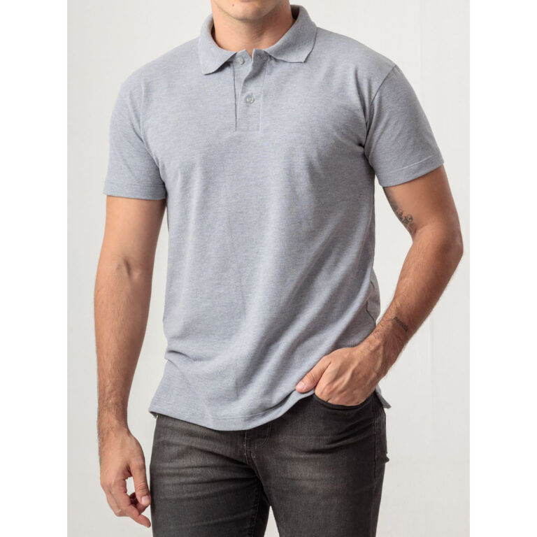 Camisa Polo lisa Básica Masculina Manga Curta ver