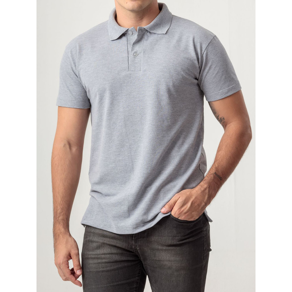 Camisa Polo lisa Básica Masculina Manga Curta verão 2025