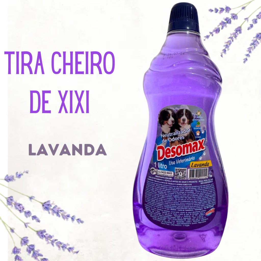 Eliminador de Odores Tira Cheiro Xixi 1 Litro Desomax Limpa Canil Cães Gatos Linha Pet