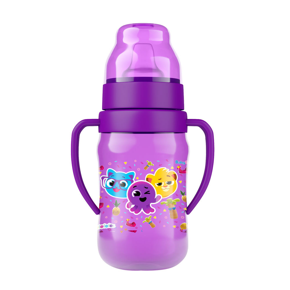 Super Copo Treinamento 300ml C/ Alça e Bico Flexível Bolofofos BabyGo