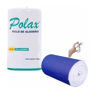 Algodão Rolo 500g Hidrófilo Polax