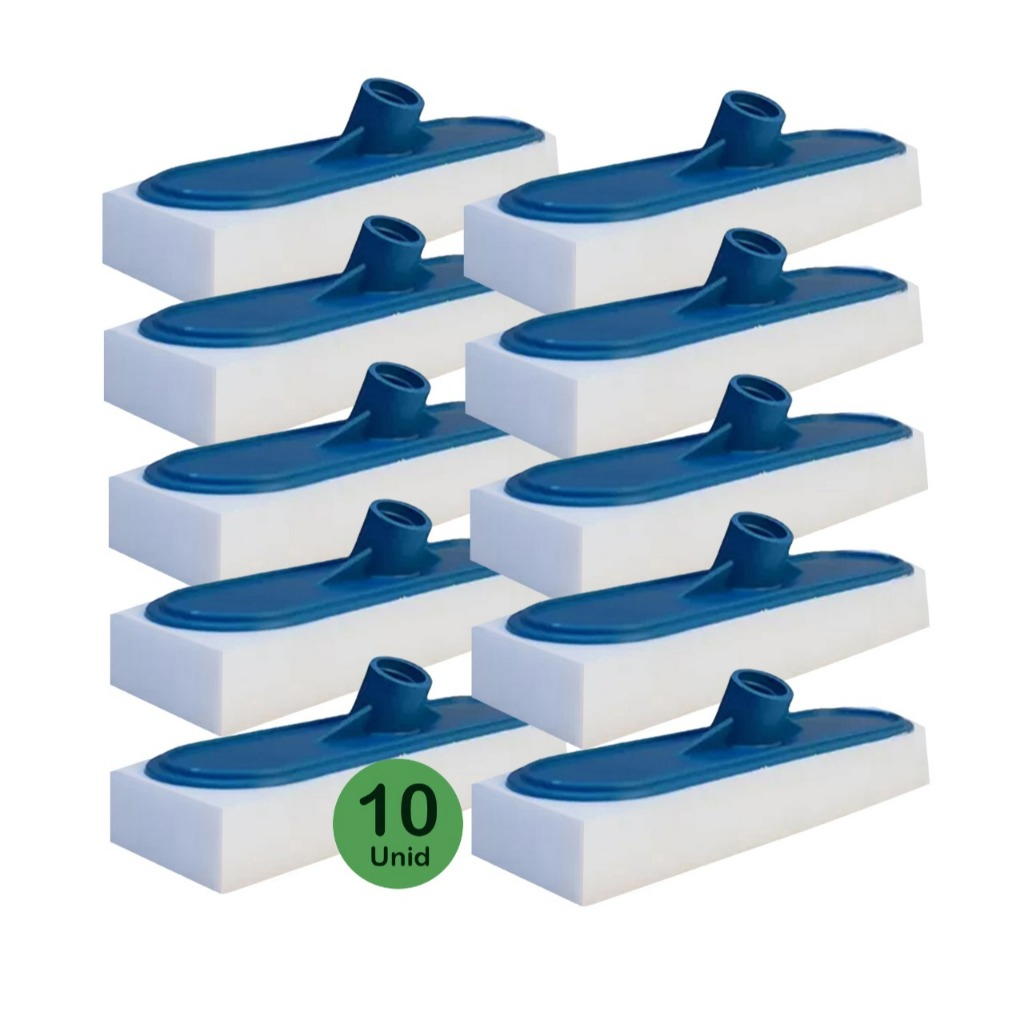 Kit 10 Esfregão Limpa Piso para Rodo com Esponja Mágica Espuma de Limpeza Geral