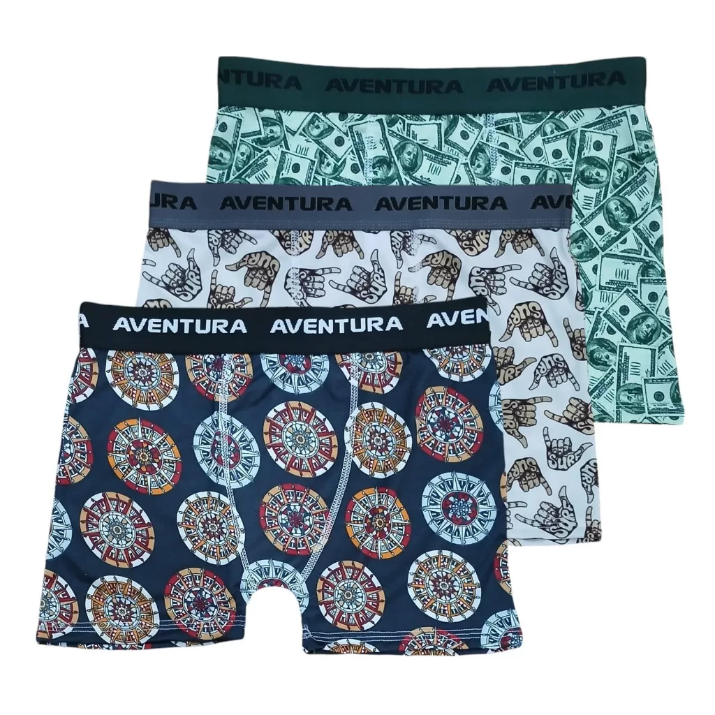 Kit 1 à 3 Cueca Box Masculina Confortável Dia a Dia Respirável Boxer