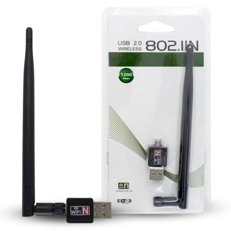 Adaptador Wifi Usb Wireless 1200mbps Com Antena Pc