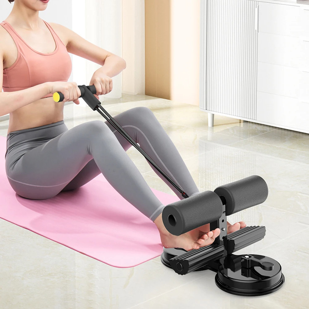 Equipamento auxiliar de abdominais fitness unissex ventosa muscular abdominal dispositivo pé fixo-V2
