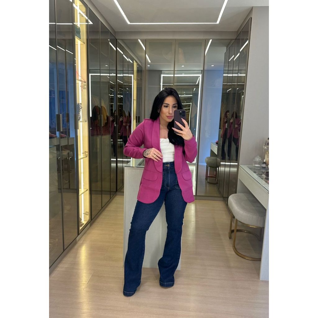 Blazer Alfaiataria Feminino Social Elegância Conforto Estilo Casual Trabalho Eventos