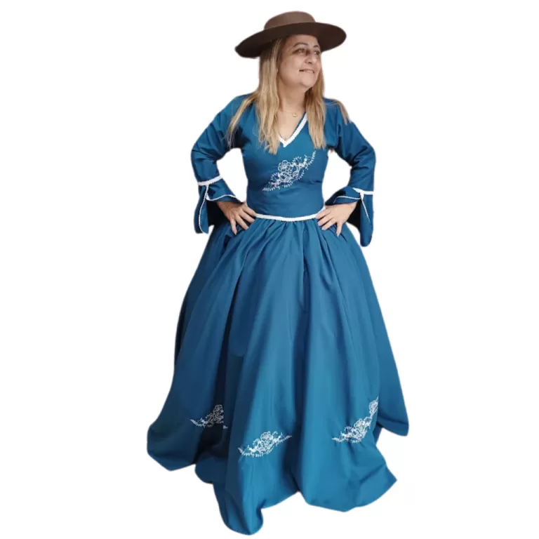 Vestido de prenda Feminino Gaúcho Baile Festa