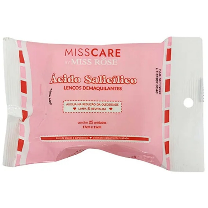 Miss Rôse Lenço Demaquilante Ácido Salicílico 
