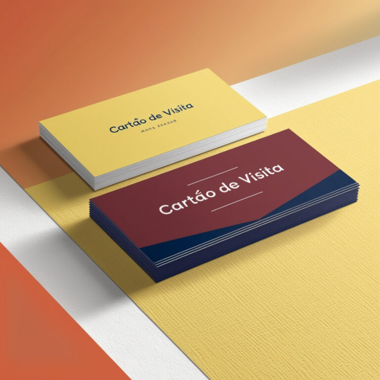 Cartão de visita 100 unidades frente personalizad