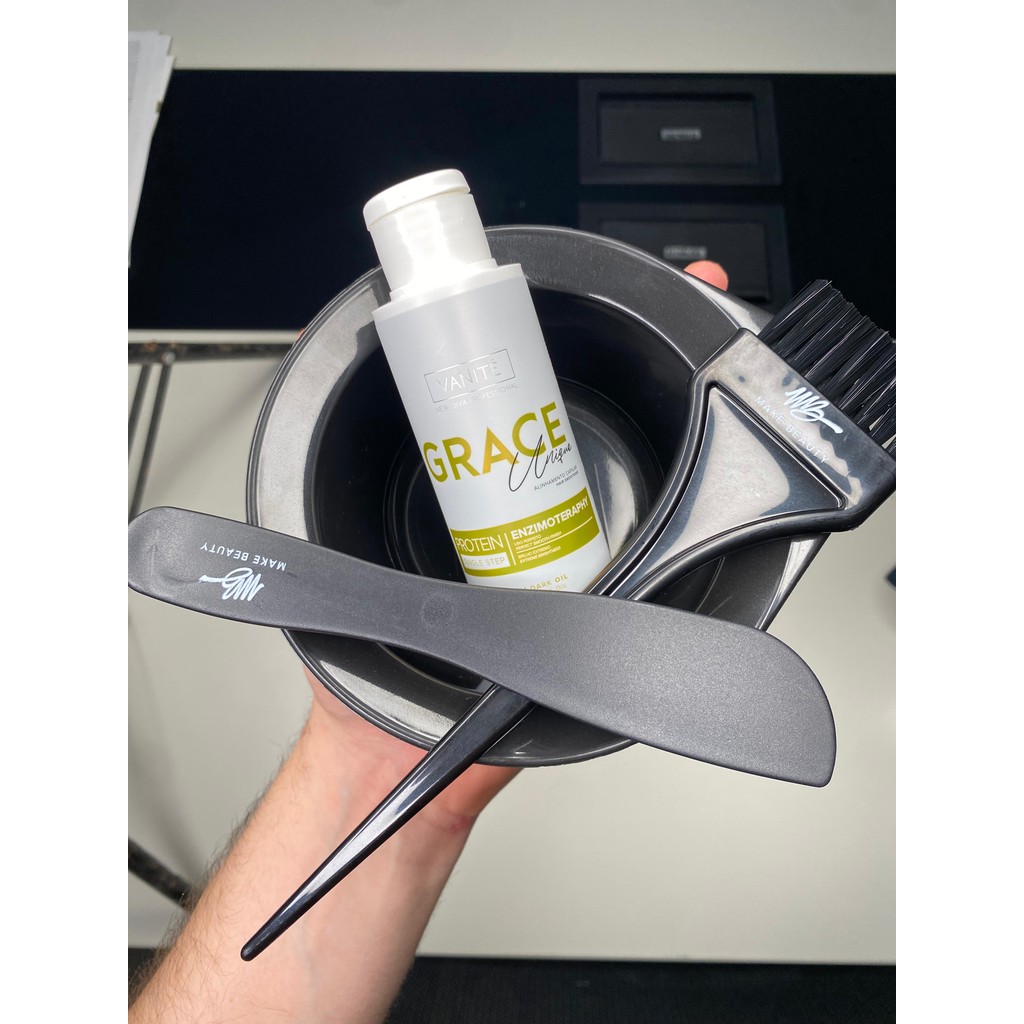 Kit Escova Progressiva Grace Unique 100ml com Cumbuca, Pincel e Espátula – Prático e Completo