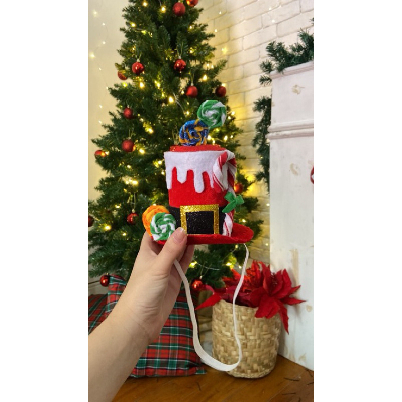 gorro Natal para cachorro e gato, papai e mamãe Noel, elfo rena