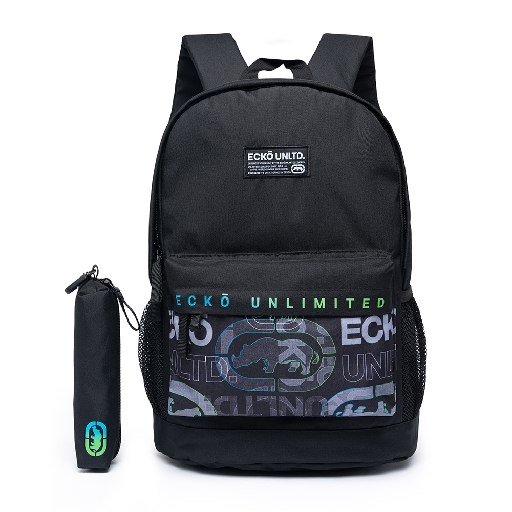 Kit Mochila Estojo Resistente Notebook Faculdade Trabalho Viagem Ecko