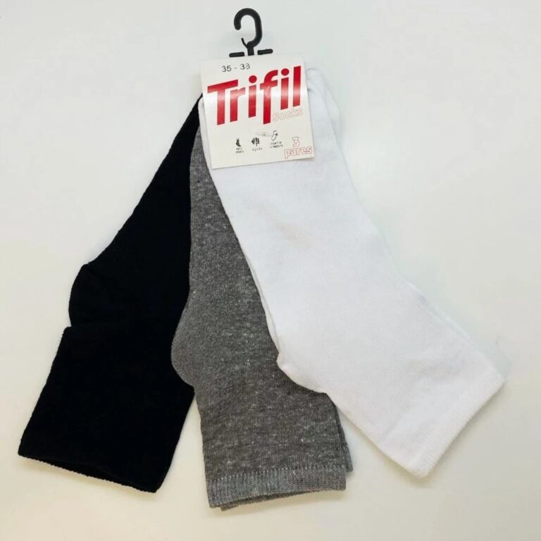 Kit Meia Trifil 03 Pares Algodão Cano Médio Espo