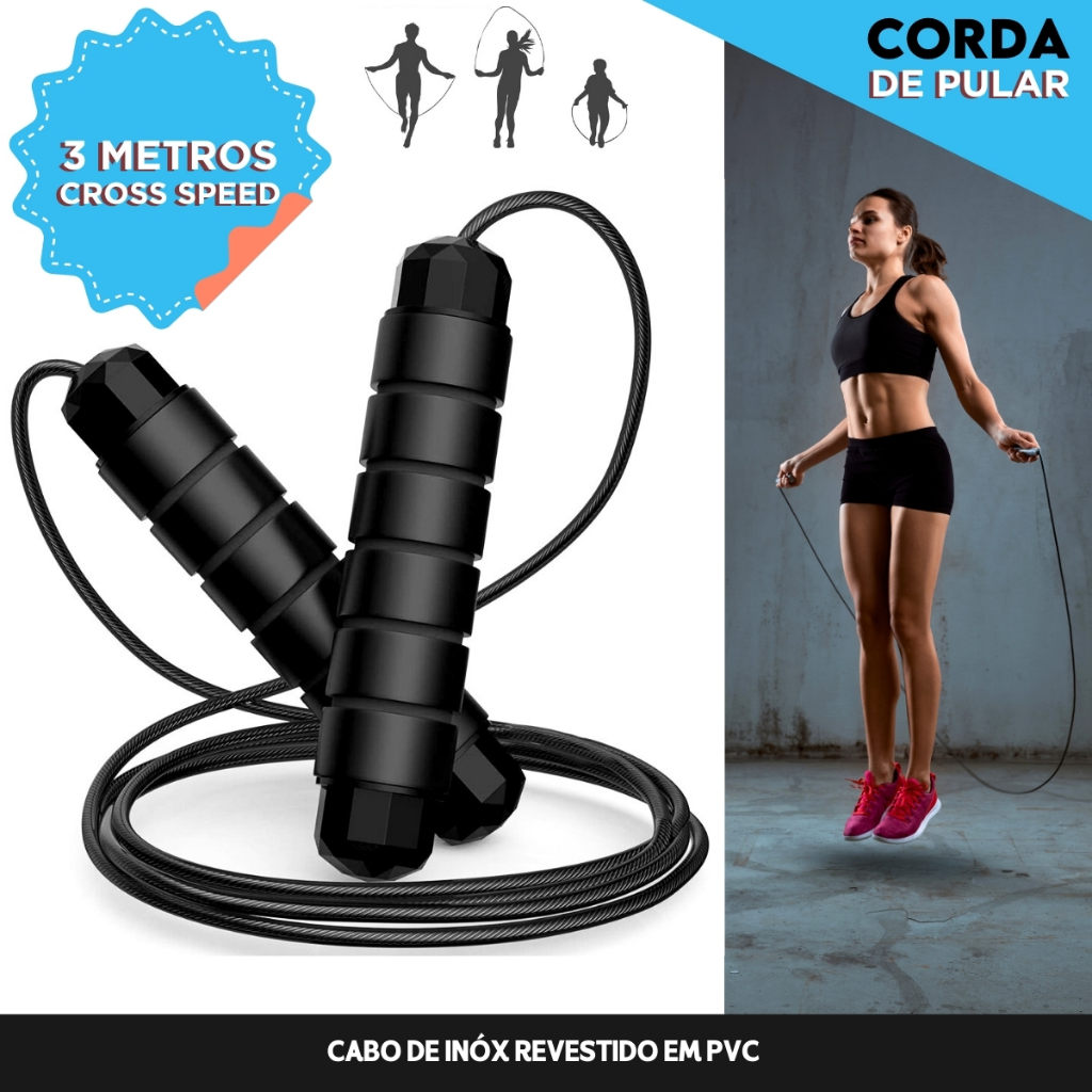 Corda de Pular Com Rolamento Ajustável Profissional 3M – Aero