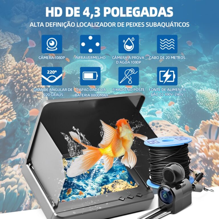 Localizador De Peixes LCD 4.3 Polegadas Display Su