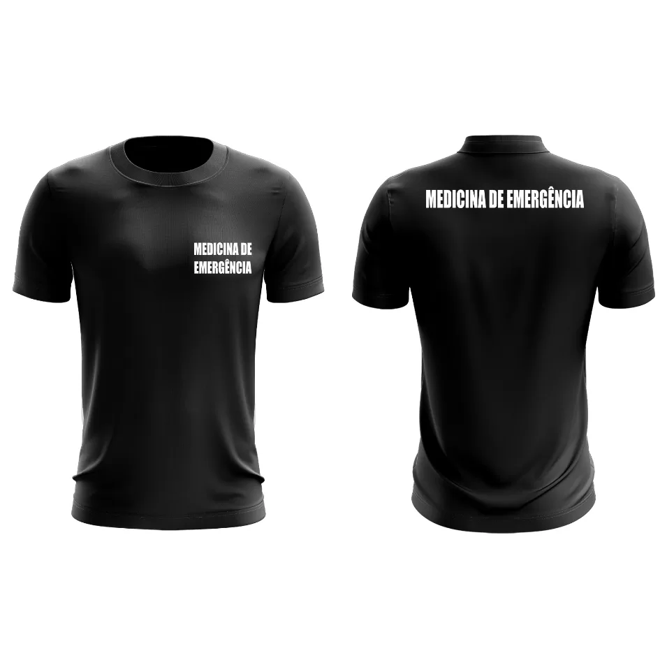 Camiseta Personalizada Medicina de Emergência Camisa Masculina e Feminina Plus Size Farda Fardamento