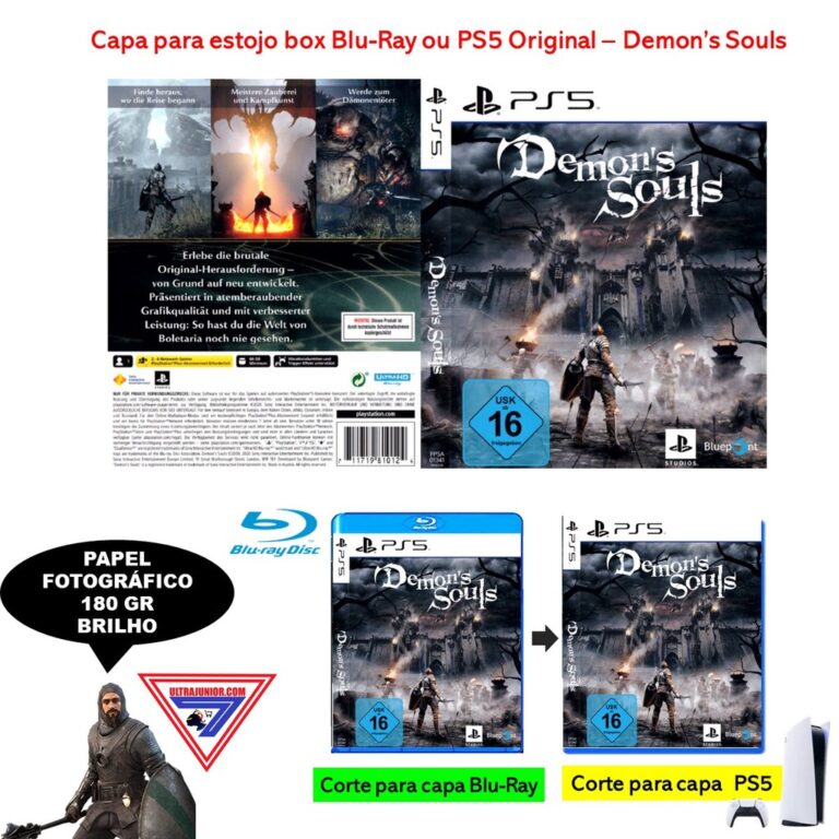 Montagem de capa especial exclusiva para jogos ps5
