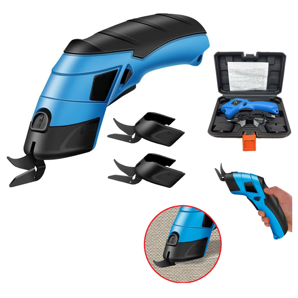 Tesoura Elétrica Para Tecidos Usb Recarregável12vBivolt